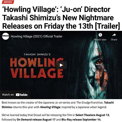 ‘Howling Village’: ‘Ju-on’ Director Takashi Shimizu’s New Nightmare Releases on Friday the 13th [Trailer]